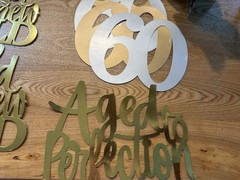 60th BIRTHDAY DECORATIONS – Black/Gold/Silver – 12 Pieces