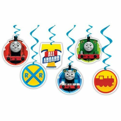 Thomas the Tank Party Decorations 6pk Hanging Swirl – Thomas Party Supplies
