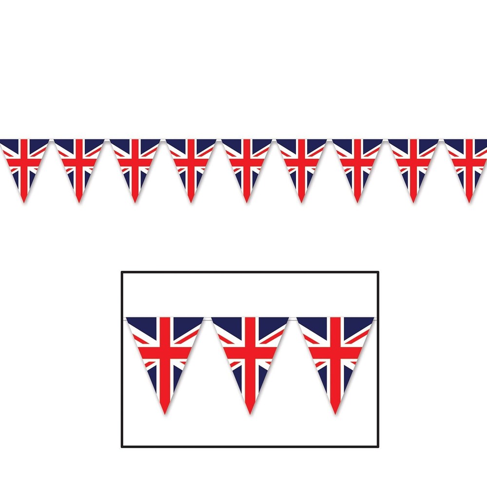UNION JACK FLAG BANNER BRITISH ENGLAND ROYAL HANGING PARTY DECORATION PLASTIC