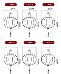 Chinese Floral Hanging Lantern Outdoor Cloth Round Lantern Festival Party Decor