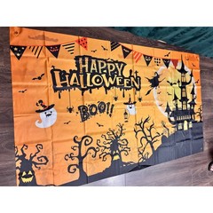 Halloween Backdrop 3.5×6 ft Photography Haunted House Ghost Party Decor Sign