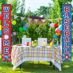 Baseball Party Decorations Baseball Themed Porch Sign Welcome Door Hanging Ba…