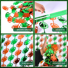 Football Party Decorations, 3 Pack Super Ball Foil Fringe Curtains, 3.3X6.6 Ft G