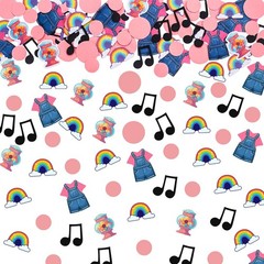 240 PCS Rainbow Denim Overalls Confetti Teacher Classroom Party Decor