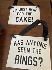2 Ring Bearer Wedding Signs (Set of 2) ~ EUC