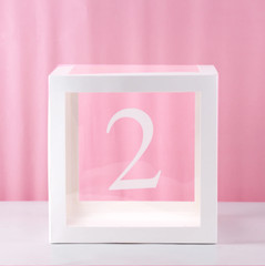 Customize Transparent Balloon Letter Box for Birthday Parties, Gender Reveal etc