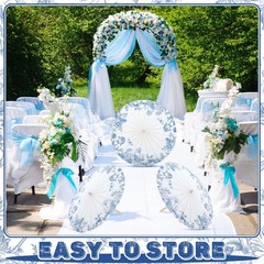 12 Pack Umbrellas Bulk for Wedding, 23.6″ Chinese Japanese Parasol Vintage De…