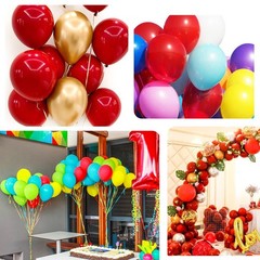 Red Confetti Balloons, 50Pcs 12 Inch Latex, Bridal Shower Party