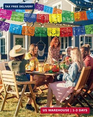 36 FT Cinco De Mayo Decorations, 2 Pack Mexican Party Banner, Plastic Fiesta Ban