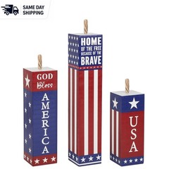 Extra Large 3-Piece Wooden Firecracker Set – Perfect for Patriotic Celebrations