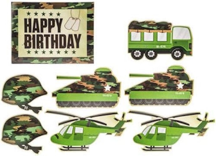 Camouflage Cut-Outs Decorations Party Supplies Special Events 8 Count