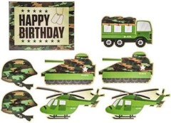 Camouflage Cut-Outs Decorations Party Supplies Special Events 8 Count