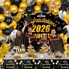 Nigifter Graduation Decorations 2026, 71PCS Gold Themed Set, Graduation…