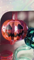 6 Whimsy Pumpkin Silly Curly Straws Party Favors Drink Disco Ball Funky Retro