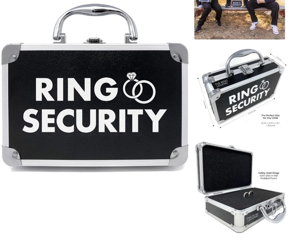 Ring Security Ring Bearer Briefcase with Padded Slits to Hold Rings – New
