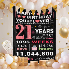 21st Birthday Gifts for Her – Gifts for 21 Year Old Female – 21 Birthday Decorat