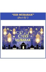 Eid Mubarak Tablecloth Banner balloons Ramadan Home Islamic Muslim Party Decor