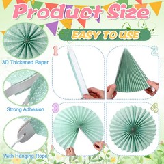 18 Pcs Graduation Hanging Paper Fans Composition Notebook Classroom Decoratio…