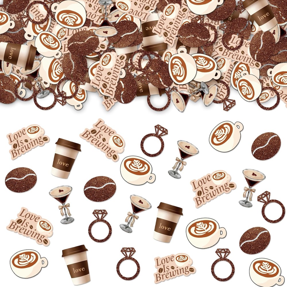 Love is Brewing Bridal Shower Decorations, 200PCS Love is Brewing Coffee Conf…