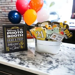 21st Birthday Photo Booth Props 41-pc Kit 8×10-Inch Sign Photo Booth Props