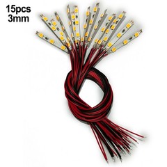 15pcs For Pre Wired White Strip Led For SMD LED Light Flexible 12V ~ 18V New