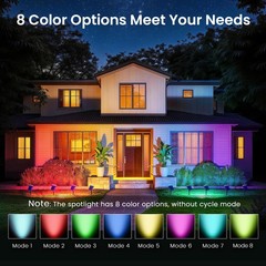 Color Changing Solar Spot Lights Outdoor Waterproof IP65,9 Lighting Modes Mul…