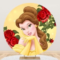 Round Princess Rose Backdrop Birthday Photo Party Background Supplies Studio
