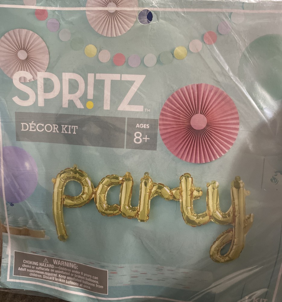 Kit 9 Balloons Mylar Foil Balloon Paper Garland Pastel Colors