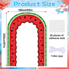 Summer Watermelon Door Cover Watermelon Arch Hanging Banner Summer Themed Backdr