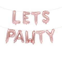 16 Inches LET’S PAWTY Letter Balloons Banner – Mylar Foil Alphabet Balloons S…