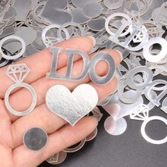 160 PCS Silver I DO Table Scatter Bridal Shower Engagement Wedding Confetti