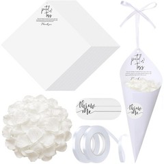 Wedding Petal Cones Kit 50 Sheets Cardstock 2000 Cream Fake Petals 50 ‘throw …