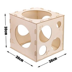 Fireboomoon 9 Holes Collapsible Wood 12x12x12 Inch (Pack of 1), Orange