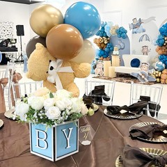 8 Set Baby Shower Centerpieces for Tables – 6 inch Wooden Boxes with Baby Let…