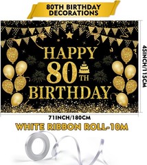 60/70/80th Birthday Decorations for Men Women Happy Birthday Banners Decorati…