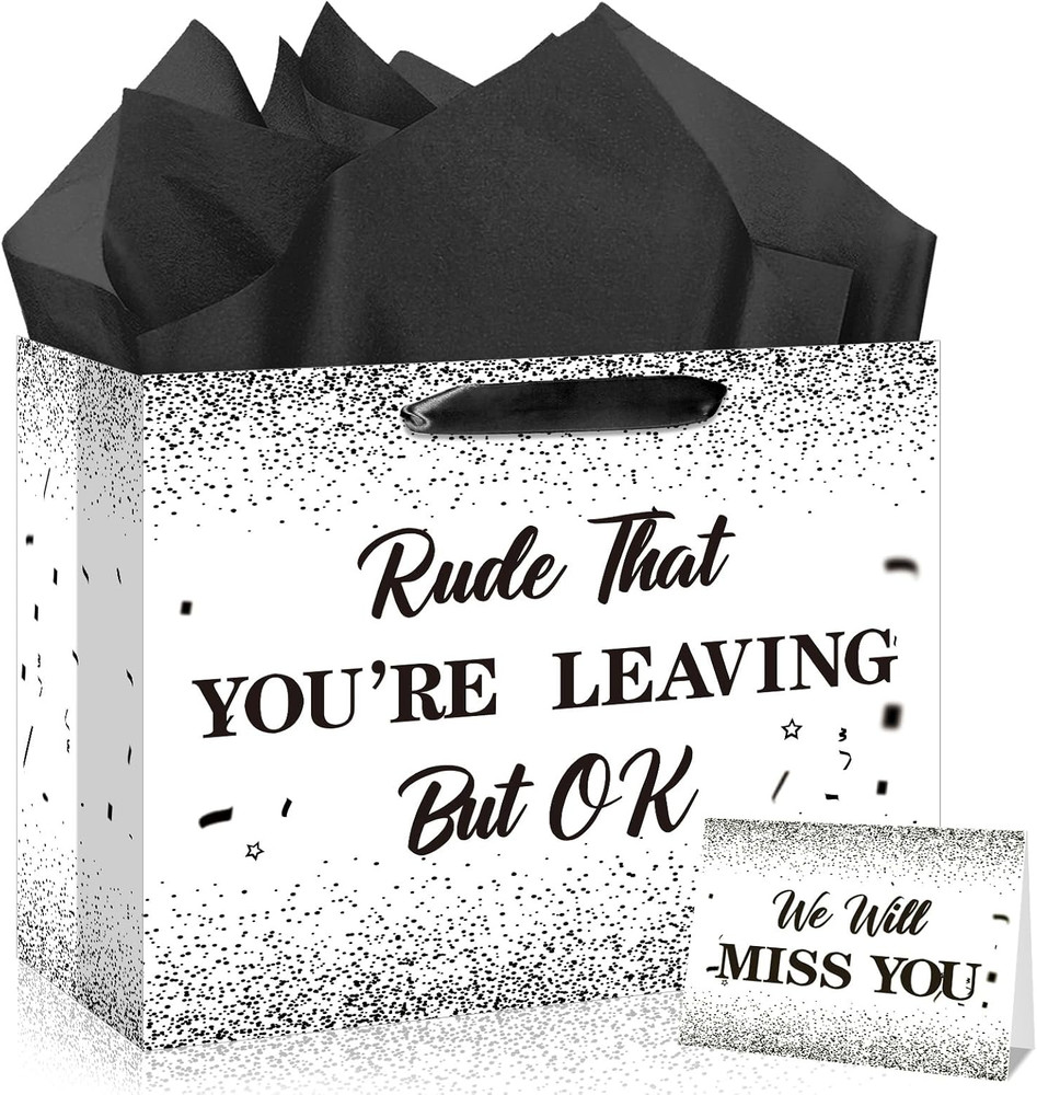 Farewell Going Away Party Decorations,Rude That You’Re Leaving but Ok Gift Bags