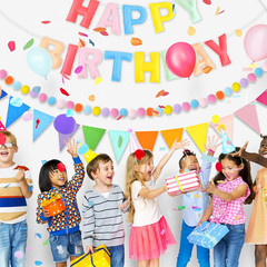 Pre-Strung 3D Rainbow Happy Birthday Banner, 3 PCS Happy Birthday Felt Sign, Pom