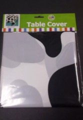 3 Birthday Party Cow Spots Farm Plastic Table Cover Cow Print 54 x 72 Farm Party