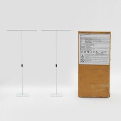 2PCS White Wedding Backdrop Stands,94-247cm Height Adjustable Backdrop Stands