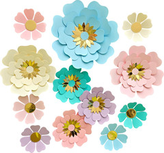 Pastel Paper Flower for Wall Decor Easter Flowers Supplies Birthday Bridal Baby