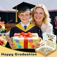 5Pcs Graduation Pizza Money Box for Cash Gift, Funny Graduation Party Money Hold