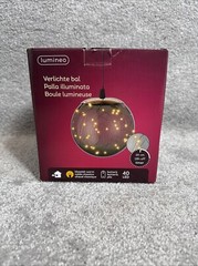 Lumineo Ball Light Decoration 40 Warm White AA Battery Operated LEDs 15cm (5.9”)