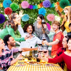 Fiesta Party Decorations – 33pcs Colorful Mexican Themed Hanging Paper Fans, …