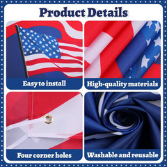 America 250 Banner Decorations 7×5 Ft American 1776-2026 Backdrop Banner USA Ind