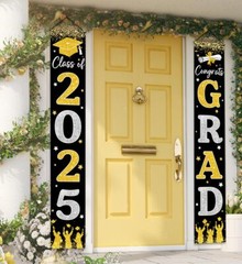 2025 Graduation Banner Class of 2025 Congrats Grad Porch Sign Party Decorations