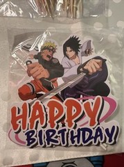 Anime Birthday Party Decor Supplies Banner Cake Topper