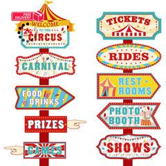 Hooqict 20 Pieces Carnival Decorations Circus Theme Small, red, yellow, blue