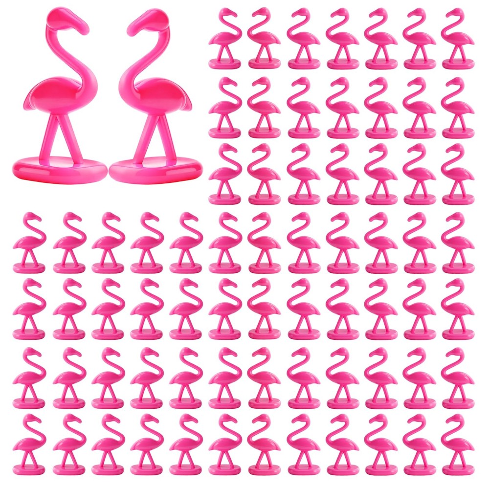 150 Pack Mini Flamingos Figurines, 1.5″ Tiny Plastic Pink Flamingos for Table…