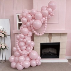 Pastel Pink Linking Balloons,100pcs 6 Inch Quick Link Long Balloons for Tying…