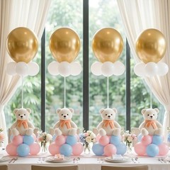 6 Pack 15.75 Inch Clear Acrylic Balloon Stands, 15.75 Inch Balloon Stand Kit …